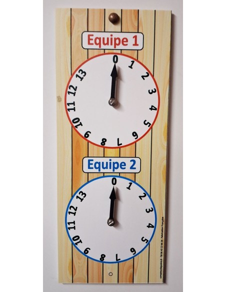 Compteur de points pétanque de 0 à 13 points en pvc