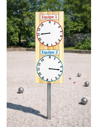 Compteur de points pétanque de 0 à 13 points en pvc