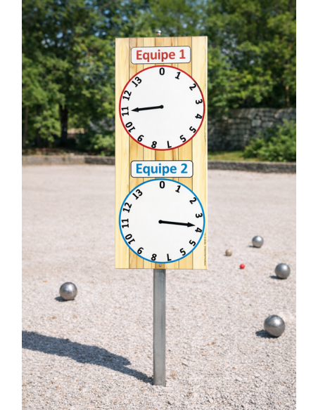 Compteur de points pétanque de 0 à 13 points en pvc