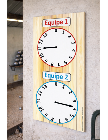 Compteur de points pétanque de 0 à 13 points en pvc