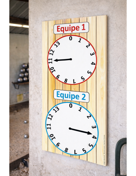 Compteur de points pétanque de 0 à 13 points en pvc