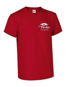 Tee shirt rouge personnalisé