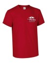 Tee shirt rouge personnalisé