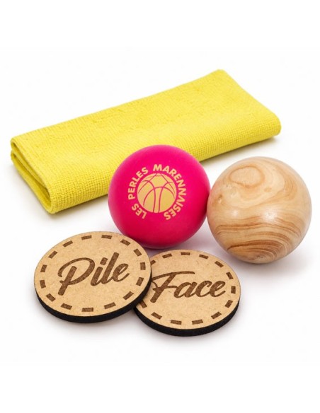 Kit Cadeau Pétanque | Cochonnets, Jeton & Chiffonnette
