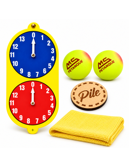 Kit Cadeau Pétanque Complet – Tableau de Scores et Accessoires
