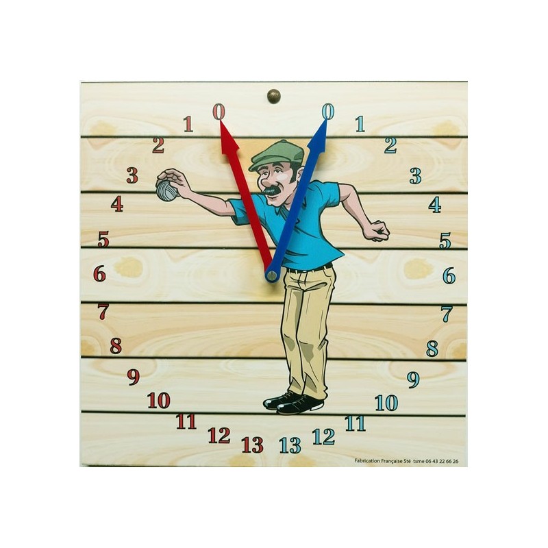 Compteur de points mural pour la pétanque carré