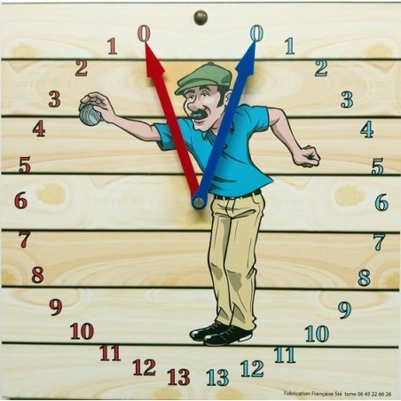 Compteur de points mural pour la pétanque carré